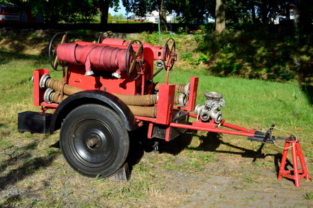 Motorspritze Flader im heutigen Erhaltungszustand