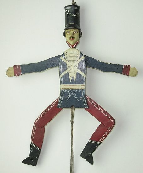 19th century folk art jumping jack from barbaraleighantiquefolkart.co.uk
