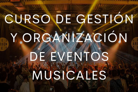 curso de organización de eventos musicales