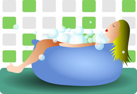 Baden mit ätherischen Ölen entspannt