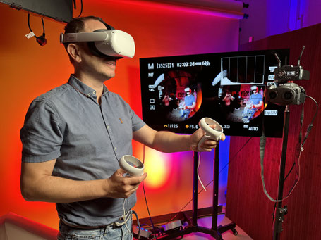 Mithilfe einer VR-Brille können die Zuschauenden immersiv in das Filmerlebnis eintauchen.