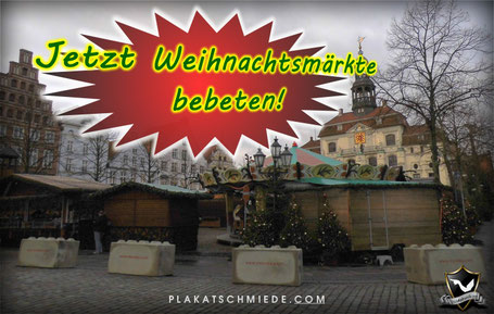 Weihnachtsmarkt, Betonklötze, Lüneburg