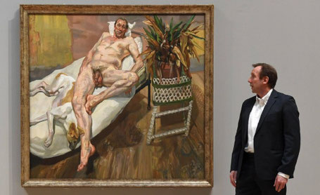 David Dawson next to his portrait.