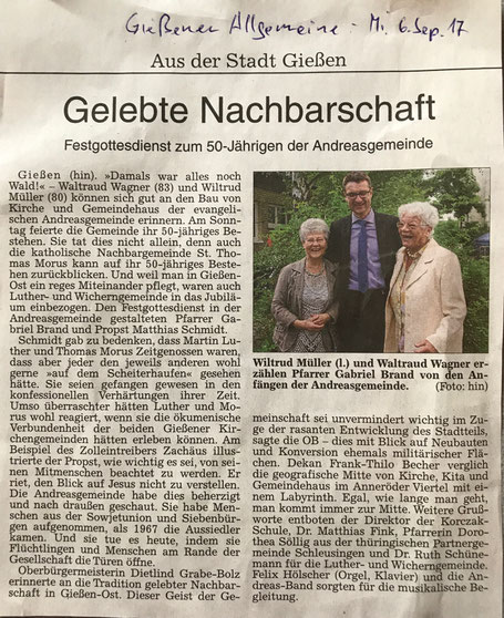 Gießener Allgemeine, 6.9.2017