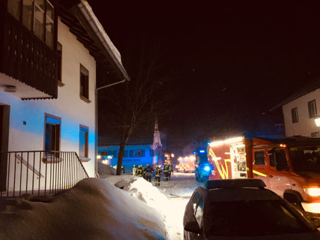 Brand in Wiggensbach, Wohnungsbrand, Kleidung feuer gefangen