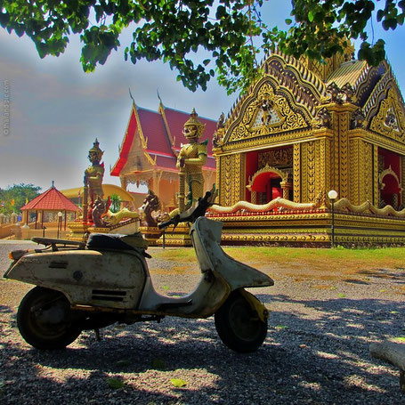 Temple And Vespa - Khao Sam Roi Yot National Park - Prachuap Khiri Khan Province