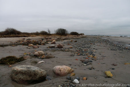 Strand im Bereich des Heiligensees - keine Küstenschutzdüne mehr!