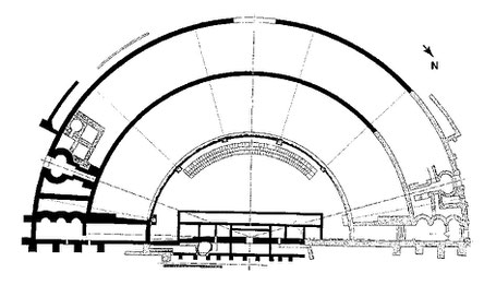 Les Bouchauds (Germanicomagus) : Plan du théâtre