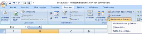 XLpourTPME : le solveur est un outil disponible dans les menus standards