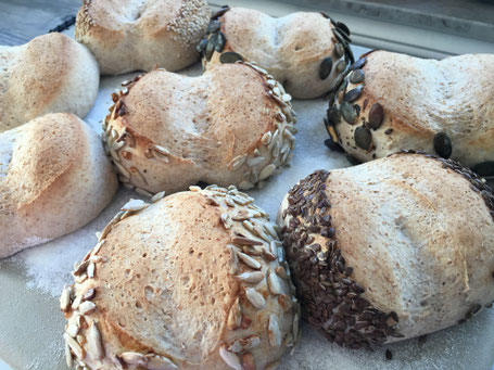 Frisch gebackene Brötchen