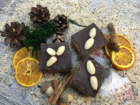 Lebkuchen mit Schokolade überzogen