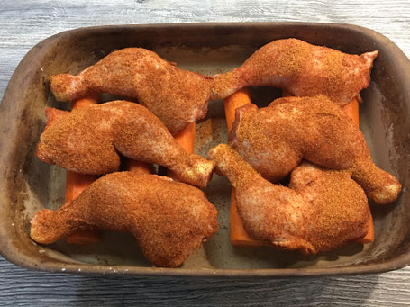 Hähnchenschenkel aus der Ofenhexe von Pampered Chef
