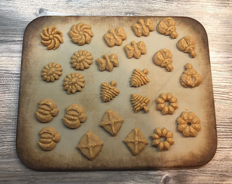 Plätzchen aus der Plätzchenpresse von Pampered Chef