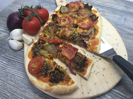 Pizza auf dem Zauberstein von Pampered Chef