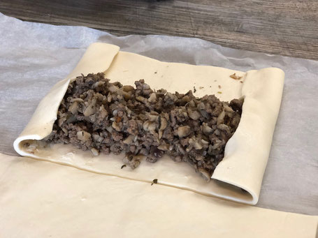 Blätterteig mit Füllung