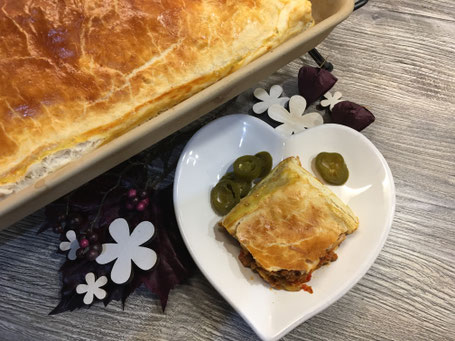 Fertig angerichteter Hackfleischkuchen vom großen Ofenzauberer von Pampered Chef