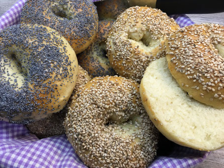 Bagels fertig gebacken