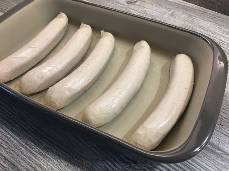 Bratwurst in einer Backform von Pampered Chef