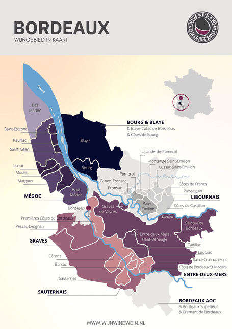 Bordeaux Wijn Kaart