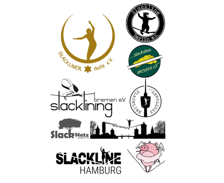 Logos der befreundeten Vereine im Deutschen Slacklineverband