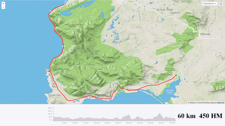 Etappe Hermanus bis Gordons Bay auf der Rennradreise Garden Route mit Pro-Biketour