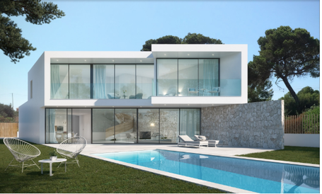 erste Meereslinie Projekt einer Luxusvilla auf Mallorca