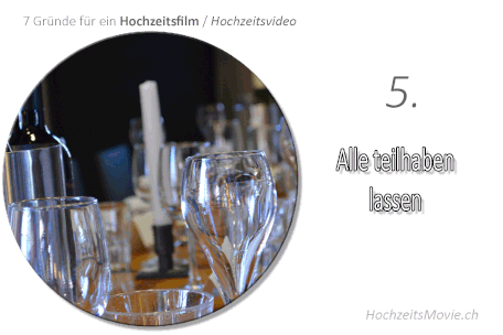 Alle teilhaben lassen Hochzeitsmovie.ch