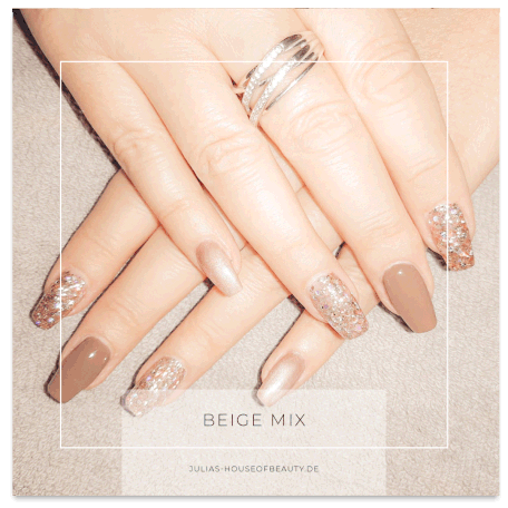 Beige und Glitzer Nägel - Julias house of beauty