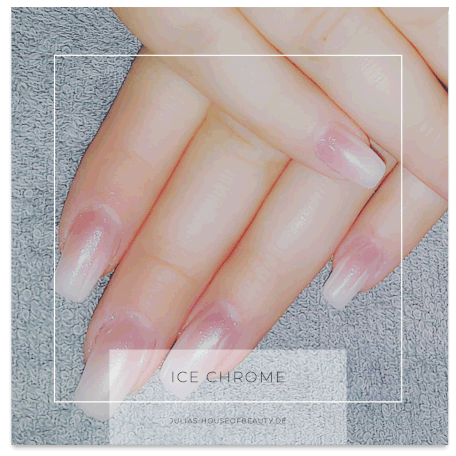 Baby Boomer with Ice Chrome - Nail Art in Giessen Nagelmodellage bei Julias house of beauty