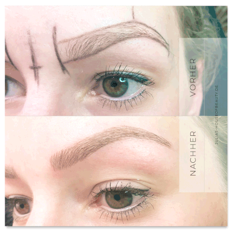 Undichte Augenbrauen lassen sich mit Microblading auffuellen und formen bei Julias house of beauty