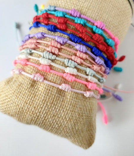 Pulseras 7 nudos para la buena suerte