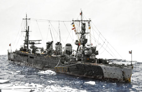 1/700 日本海軍 軽巡洋艦 【多摩】(北方迷彩仕様 1942年1月中旬～5月中旬頃）◆模型製作工房 聖蹟
