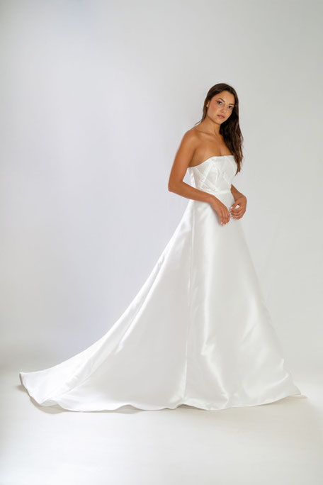 Robe de mariée princesse en Mikado