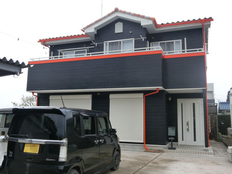 塗装後の戸建て全体写真