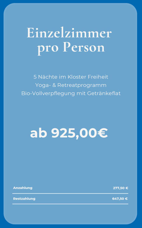 Preis für Einzelzimmer