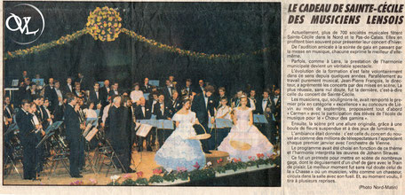 Lens Orchestre à Vents Harmonie Municipale article de presse journal