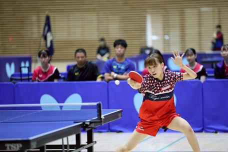 1年生ながら各校の主力選手を連破した桧山（写真提供：PING PONG KINKI）