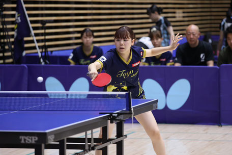 今大会のトップバッターを務め、チームに勢いをもたらした野川（写真提供:卓球メディアRallys）