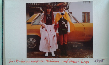 Kinderprinzenpaar 1973 - Marianne Mayer (geb. Lipp) mit Bruder Hansi