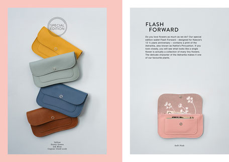 Book design and Art direction by Marijke Lucas - Lucas & Lucas for Dutch bags and accessories label Keecie - WALLET FLASH FORWARD