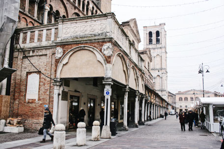 Ferrara Italy ofpenguinsandelephants of penguins & elephants Romanesque Gothic cathedral of Ferrara