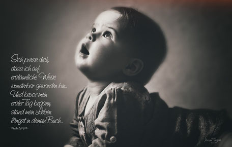 Kinder Portrait, Christliche Spruchkarten, Psalm 139,14