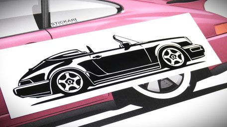 porsche 964 turbo modell aufkleber sticker silhouette geschenkidee kaufen