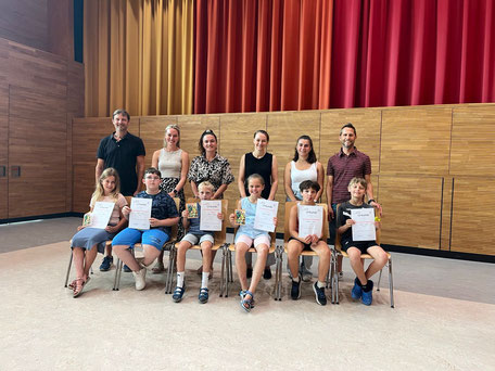 Alle JuroreInnen und TeilnehmerInnen des Lesewettbewerbs