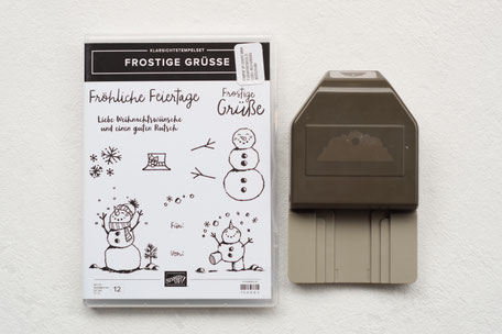 Stampin Up Frostige Grüße Geschenkanhänger Stanze Bezaubernder Anhänger Embossing Gold Savanne Flüsterweiß Azetatschachteln für Karten