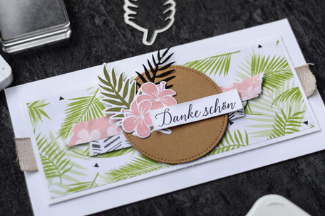 Stampin Up Tropenflair Produktpaket Stempelnd durchs Jahr Grußkarte Dankeschön Designerpapier