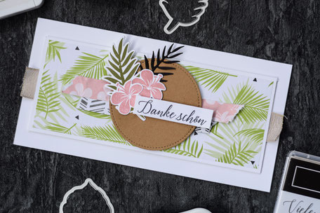 Stampin Up Tropenflair Produktpaket Stempelnd durchs Jahr Grußkarte Dankeschön Designerpapier