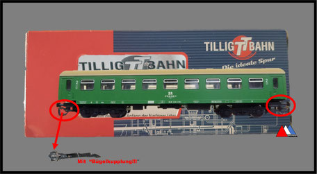 REKO-personenwagen 8 Achsen mit BTTB Kupplung.