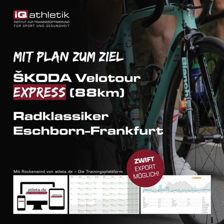 Radsport-Trainingsplan für die Skoda Velotour Express beim Radklassiker Eschborn-Frankfurt