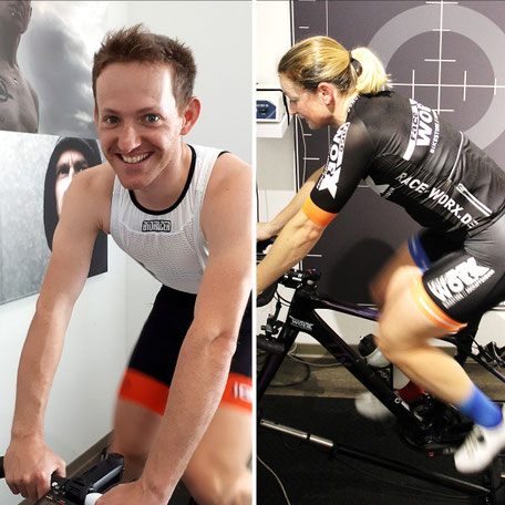 Sascha Starker und Nina Kuhn bei der Leistungsdiagnostik im Trainingsinstitut iQ athletik